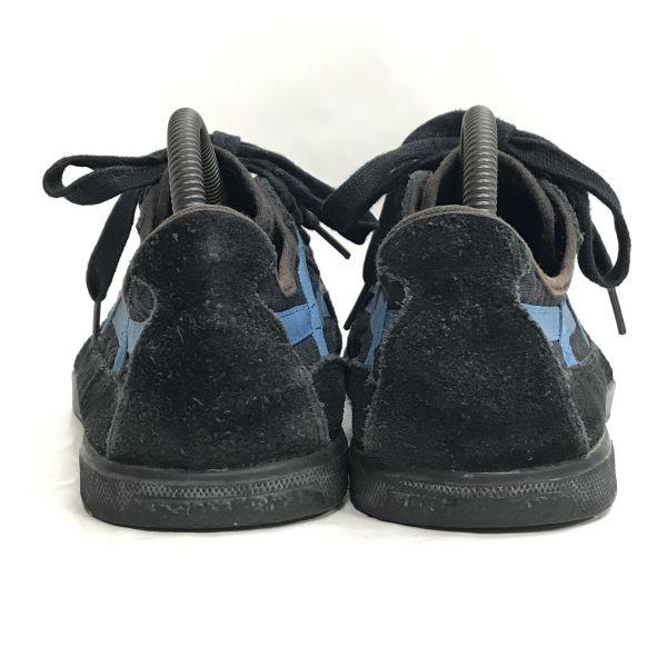 Diesel Lightweight Breathable Mesh Leather Sneakers Black X Blue Size USA9 (27.0cm)(USED)