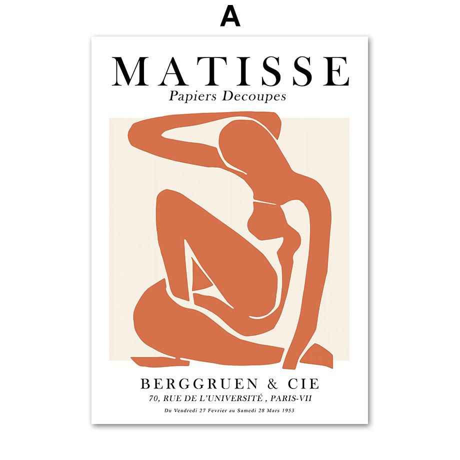 

Абстрактная фигура Матисса Цветочный рынок Розовая настенная живопись на холсте Скандинавские постеры и принты Картины для декора гостиной 21cm×30cm NoFrame