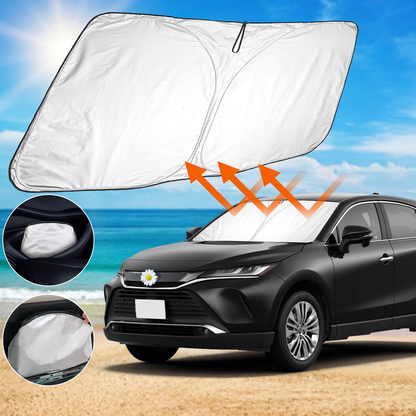 

SHAOHAO Toyota Harrier 80 Серия Солнцезащитный козырек 80 Серия Солнцезащитный козырек Автомобильный солнцезащитный экран Оригинальные аксессуары Автомобильный солнцезащитный экран Автомобильный козырек Солнцезащитный экран Лобовое стекло Автомобиль