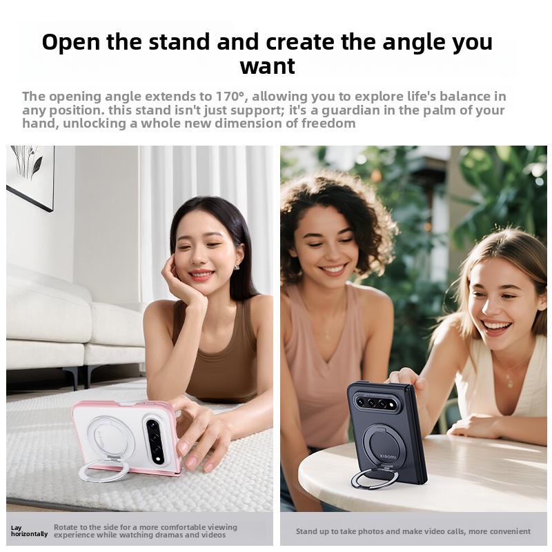 For Xiaomi Mi 18 Fold Case Hard PC transparent Ring Stand Magnetic MagSafe Protective Back Cover Case For Xiaomi 18 Fold Shell