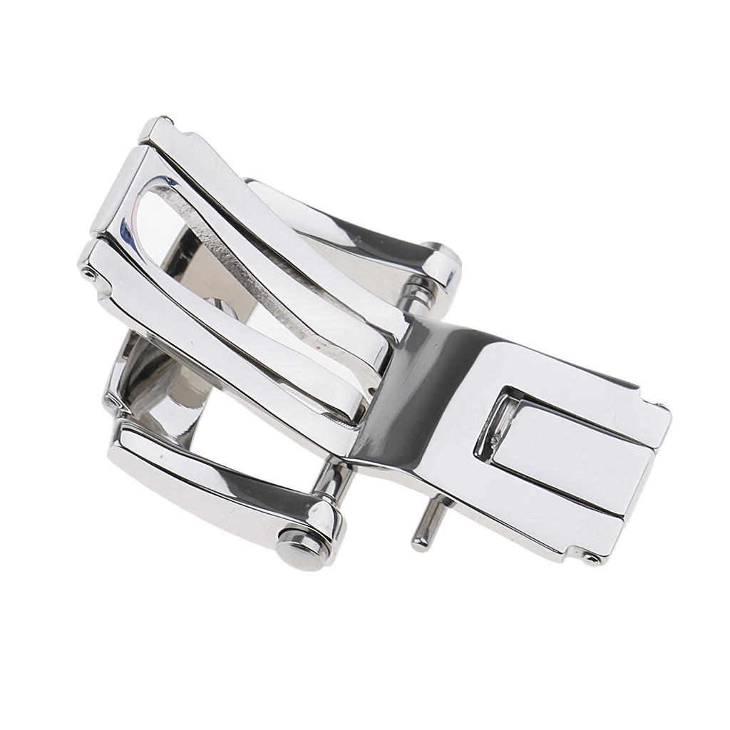 2 Pieces Stainless Steel Folding Clasp Butterfly Watch for Strap, 18mm Width