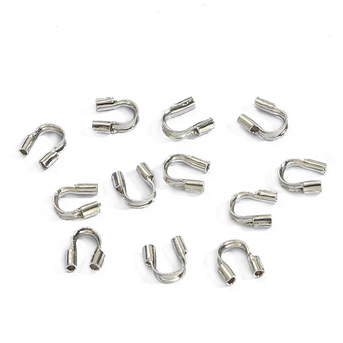 

100 шт., защита для проводов, защитные петли для проводов, u-образные аксессуары, застежки, разъем для изготовления ювелирных изделий 4x4mm