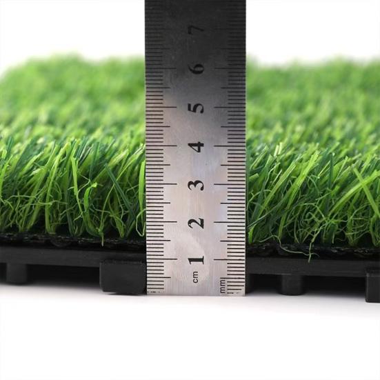 Artificial Grass Mat, 12 x 12 Inch Square Fake Grass Rug, Interlocking Faux Green Turf Patch Tiles for Balcony, Patio, Deck,