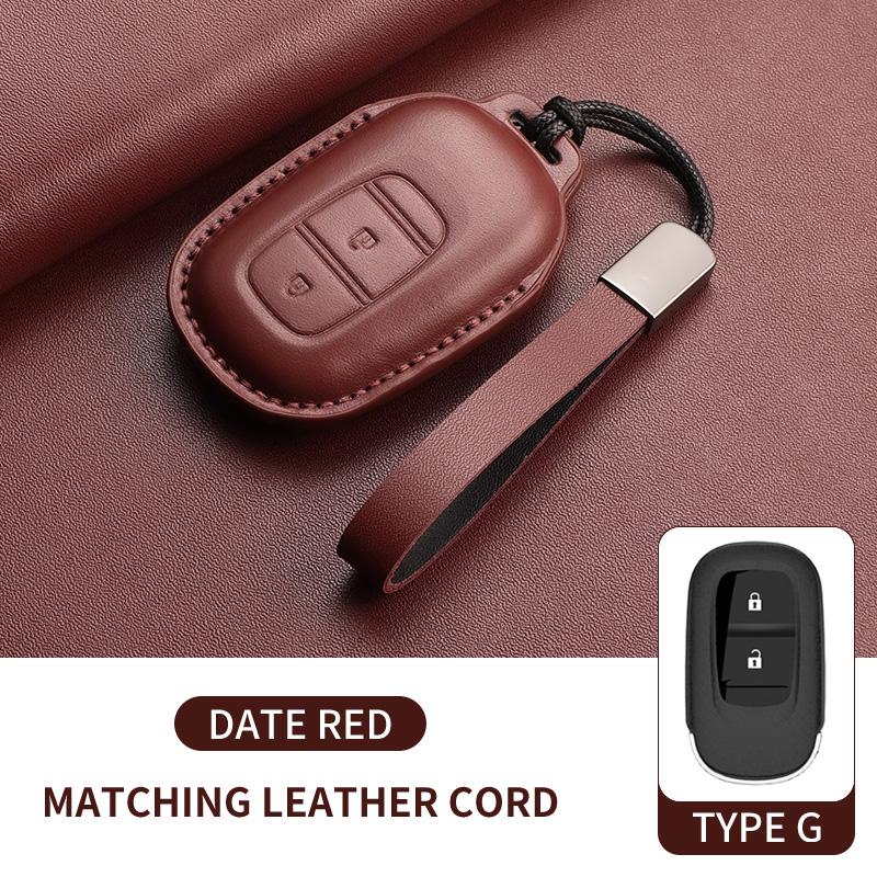 Leather Car Key Case Cover for Honda Odyssey Xrv Civic HR-V Crv Accord Integra Durable Car Key Fob Shell Decorative Accessories