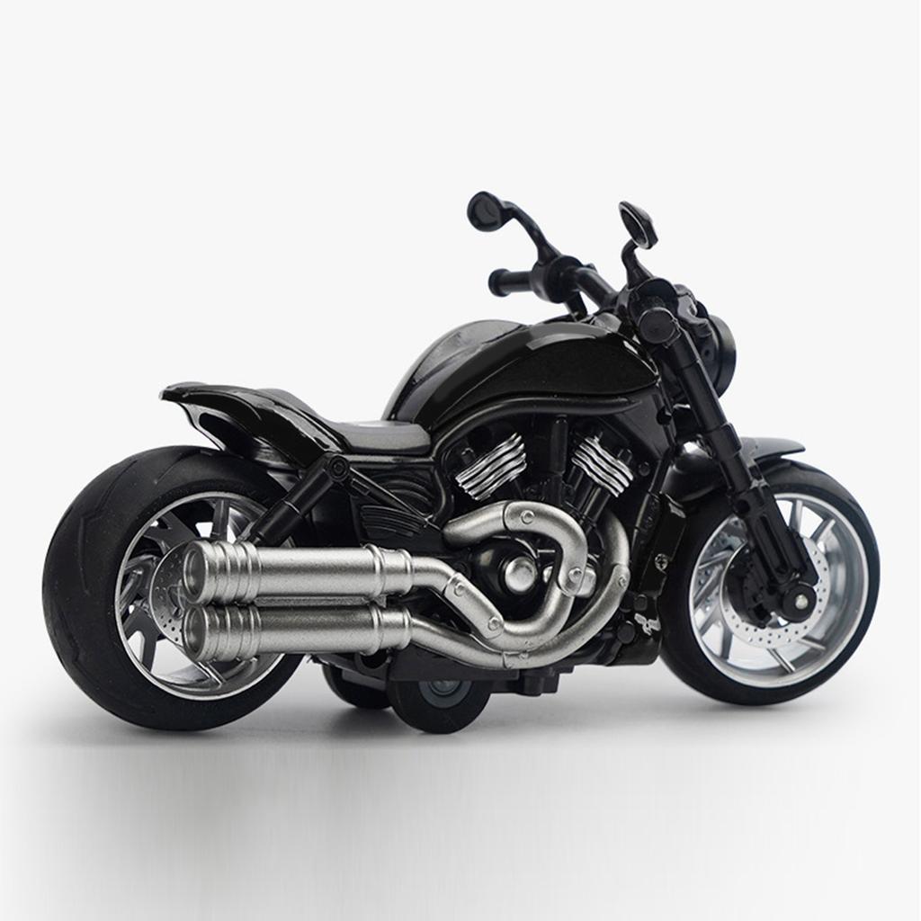 1: 12 Scale Pull Back Motorcycle Toy with Music Light Alloy Motorcycle Model for Boys Girls