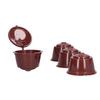 Refillable Coffee Capsule Reusable Coffee Filter for Dolce Gusto Machine with Spoon BrushBrown