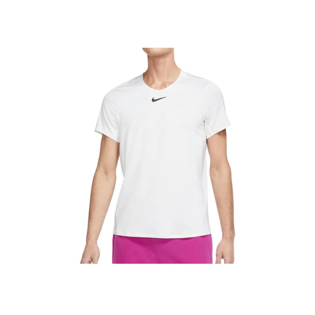 Nike Solid Color Logo Crew Neck T-Shirt Men Tops White DD8317-100