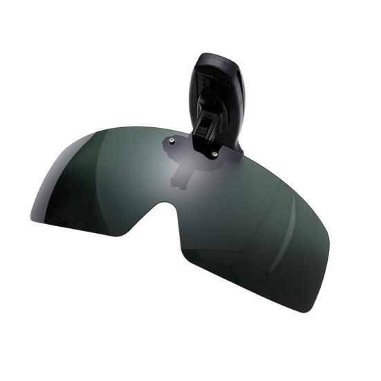 Polarisierte Clip-Sonnenbrille für Männer und Frauen, rahmenlos, hochklappbar, einteilige Schutzlinse, UV-Schutzbrille zum Angeln, Radfahren, Autofahren, Laufen, Klettern