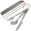 Titanium Tableware Camping Fork Spoon Cutter Chopsticks Ultra Light Outdoor Cutlery Set for Picnic Travel Backpacking Hiking Kitchen
