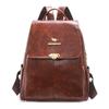 Multi-Purpose Backpack Retro Commuter Women's Large Capacity Solid Color Travel Backpack