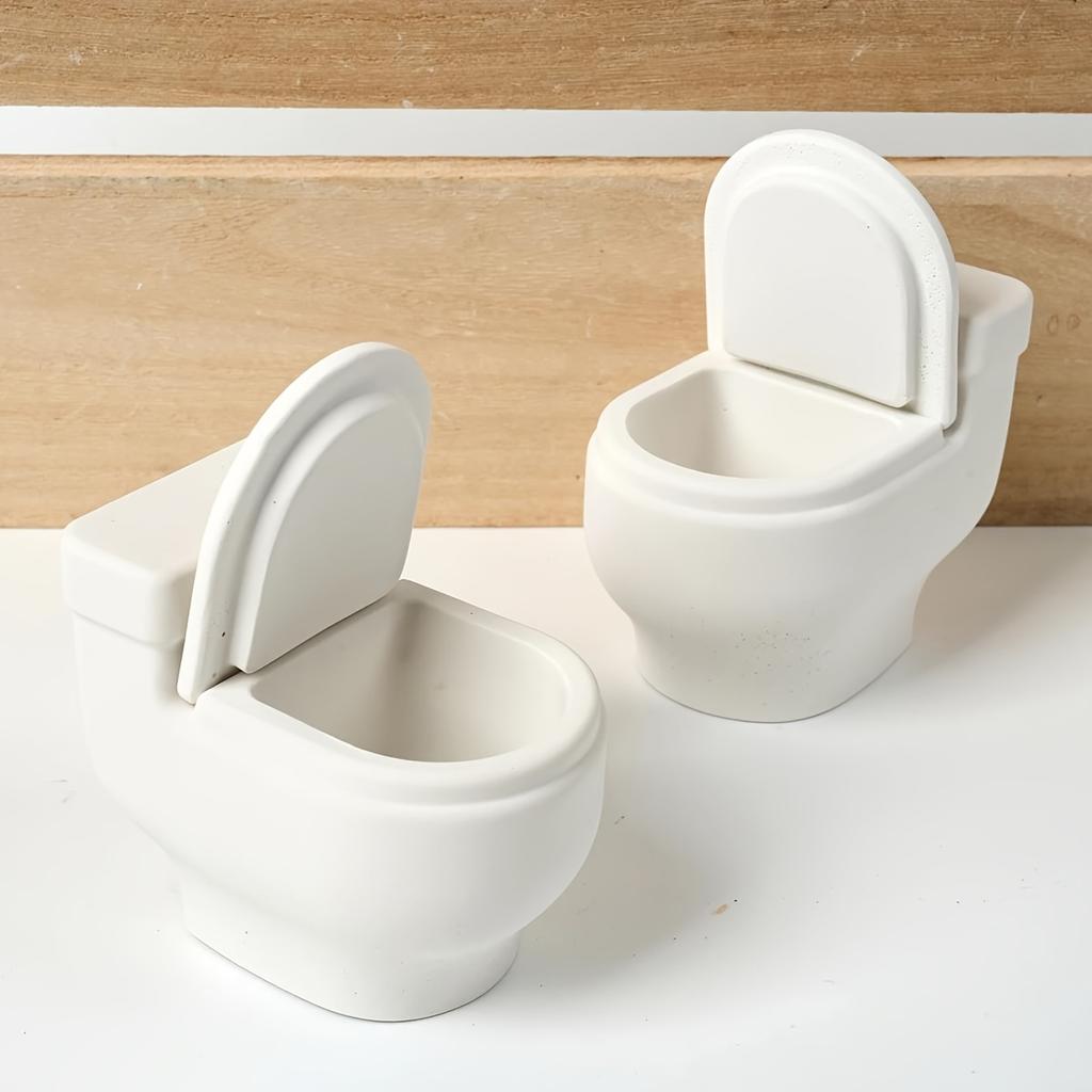 Silicone Resin Casting Molds for Candle Holder and Storage - Toilet Shape, DIY Handmade Craft Mold - for Home Decor Enthusiasts