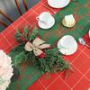 Christmas Table Flag Lace Warp Knitted Doily Festive Party Table Coffee Table Decoration Table Mat Table Flag