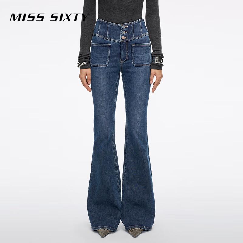 

MISS SIXTY 2025 Winter Alpaca Wool Blend Slim Flare Jeans 23
