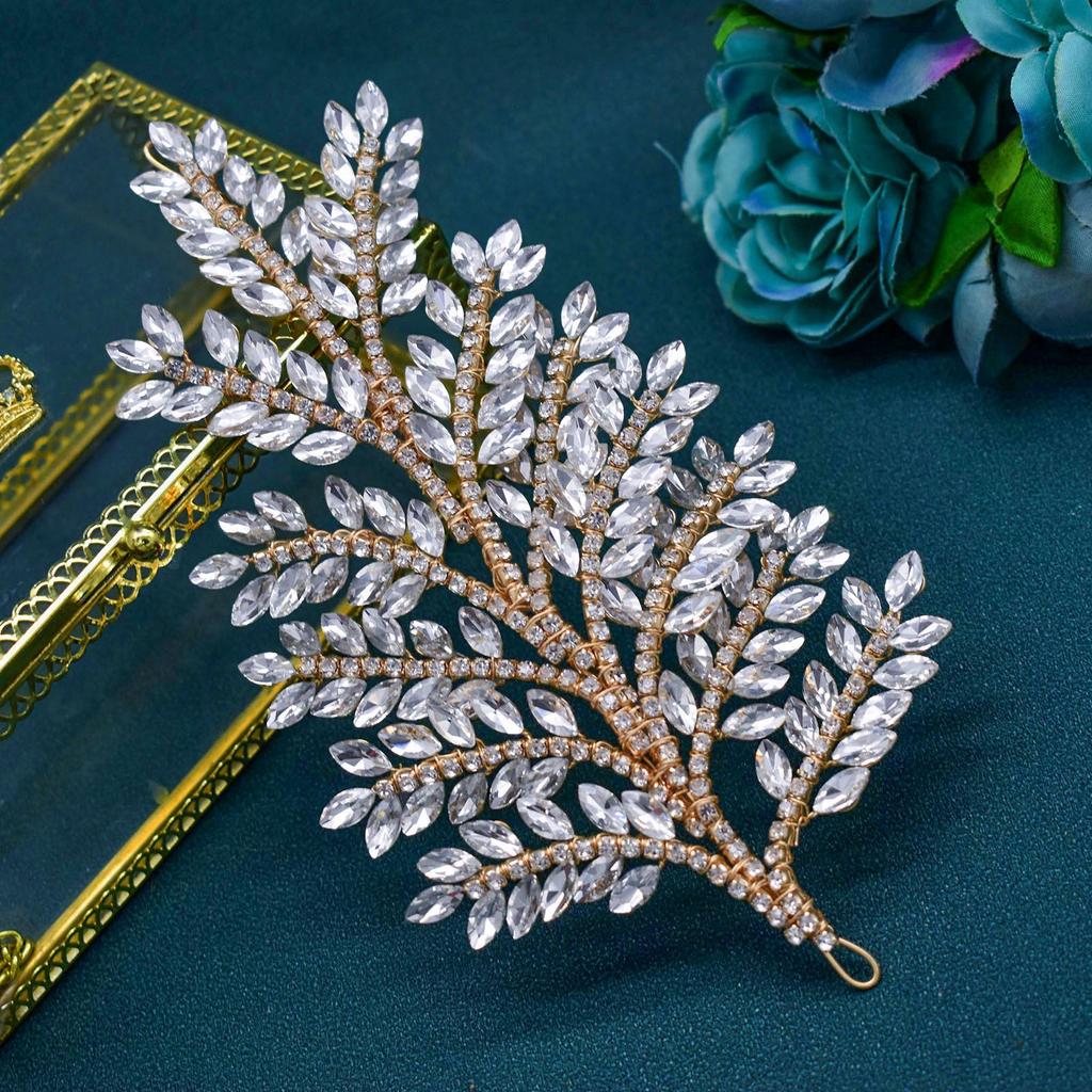 Mori Style Super Fairy Rhinestone Bridal Headband for Weddings & Stage Performances (DZ110)