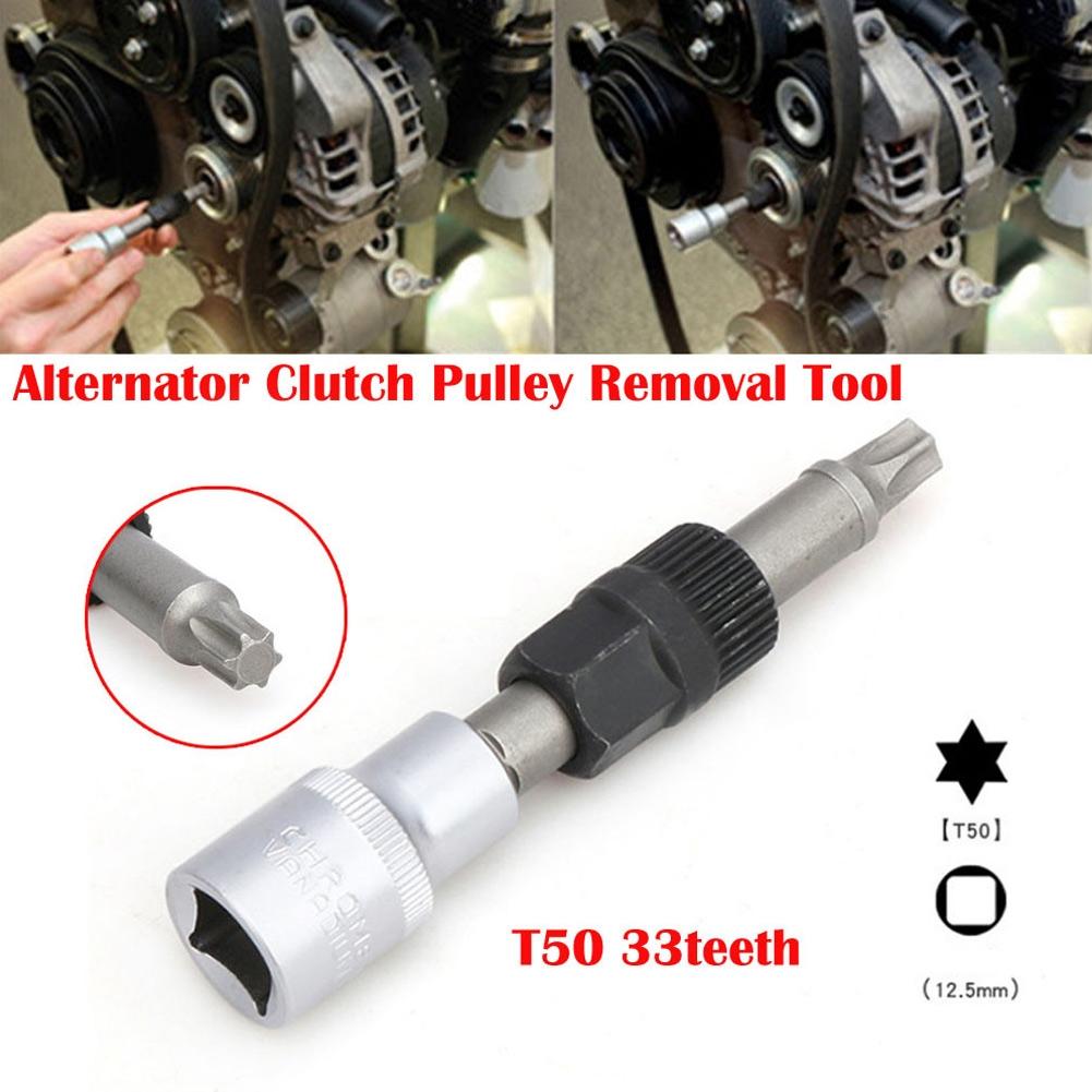 Clutch Pulley Removal Tool Car Accessory Black+Silver