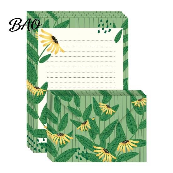 Vintage Letter Stationery 5Pcs Floral Butterfly Paper Envelope Set, Writing with Lined Pages, Kit for Letters, Greeting Messages, Journaling,