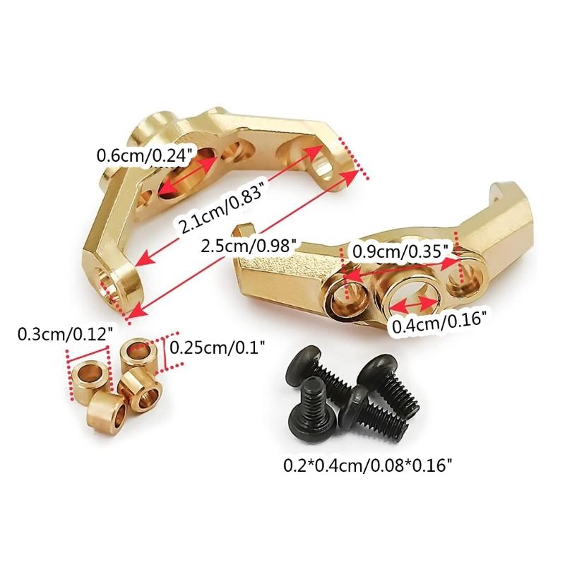 Brass Weight Steering Link Block  Diff Cover Casters Block for 1/18  Crawler Car 4-M