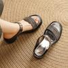 2025 rhinestone French new fairy high-heeled sandals one-word summer slippers outside the wind female special-shaped heel