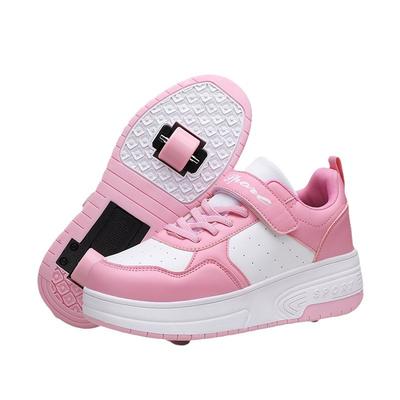 Double-wheeled Runaway Shoes, Autumn and Winter Pulley Shoes with Wheels On The Sole, Automatic Skates