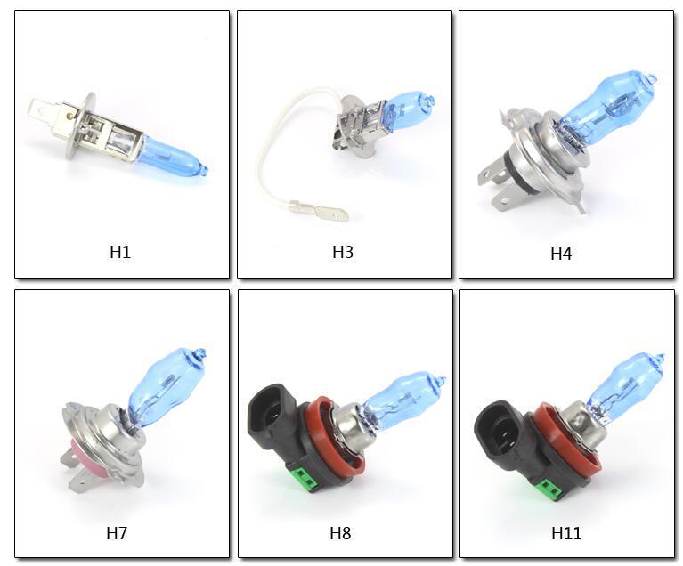Super White Halogen Car Headlight Bulb 12V, 100W, Quartz H4 9006 H11 Xenon HOD Lamp