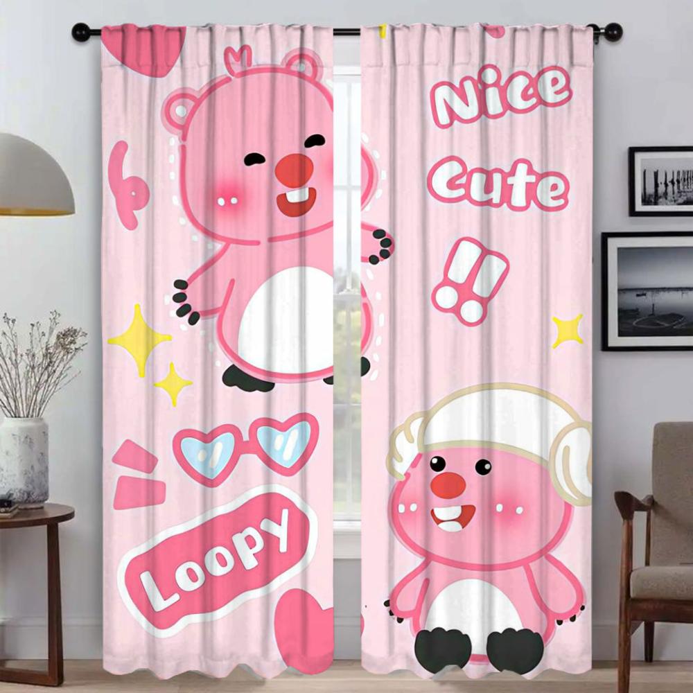 Curtains Child Room Pororos Modern Living Room Curtains for Camera Partition Blackout Curtain Tulle for Bedroom Shades Blinds