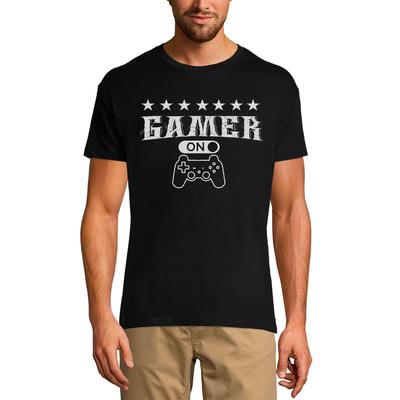 Vyriški grafiniai marškinėliai „Gamer Mode“ įjungtas – juokingi žaidėjų posakiai – vintage