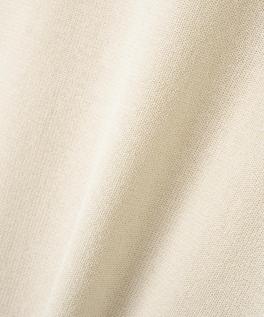 KNITTED Coolever Round Short Sleeve Knit Tee Ivory