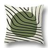 Simple Green Car Ornaments Double-sided Printed pillow cover Short plush Suitable living rooms bedrooms sofa throw cushion cover