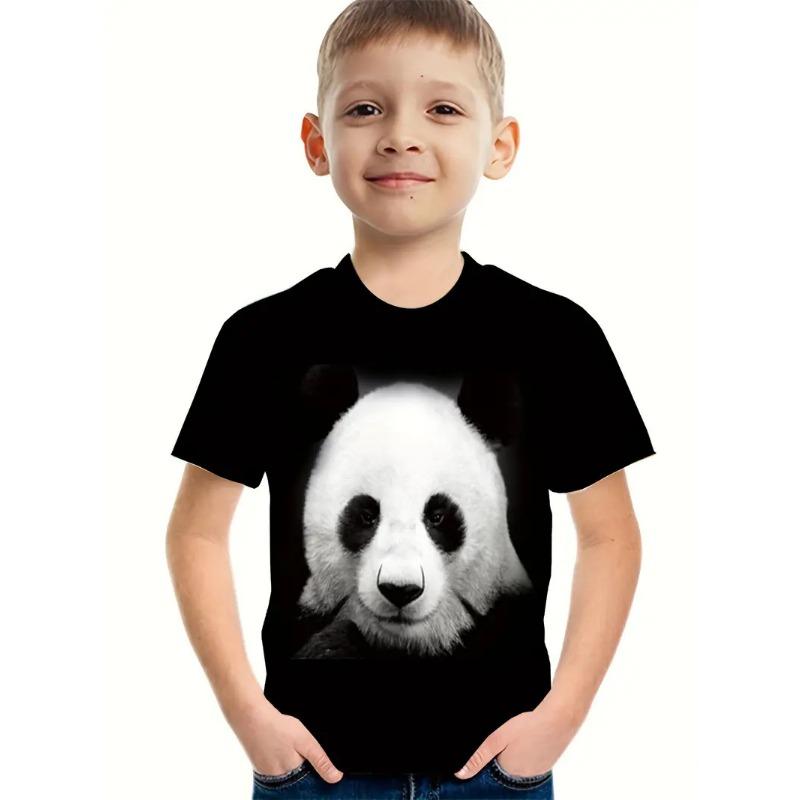 2024 Retro 3d Print Casual Children's Clothing Top Tee Shirt Fashion T Shirt Animal Kids Boy Clothes Anime Short Sleeve