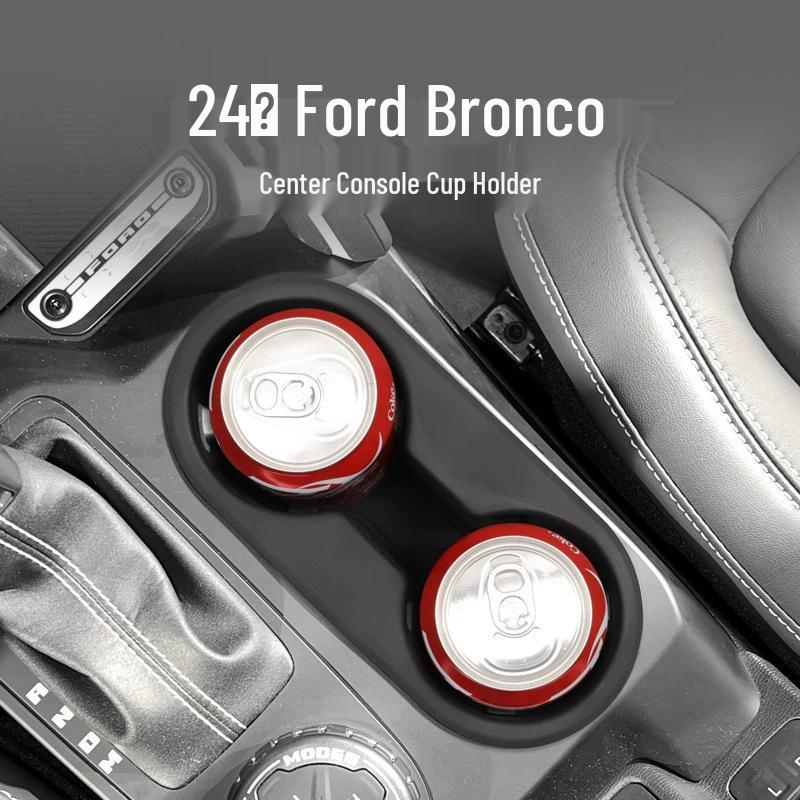 Silicone Cushion Covers for Ford Bronco 2024-2025 Cup Holders and Center Console Beverage Storage.