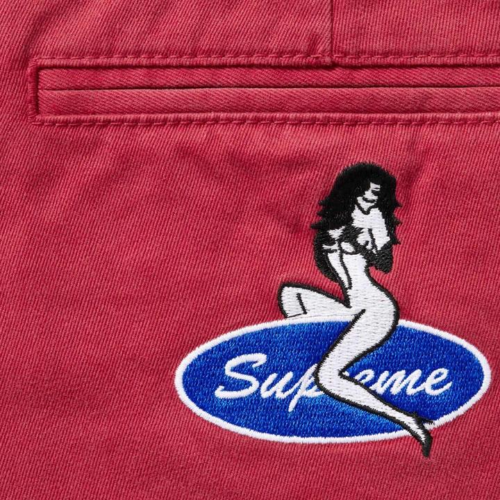 Supreme Spodnie Chino (25FW) Czerwony