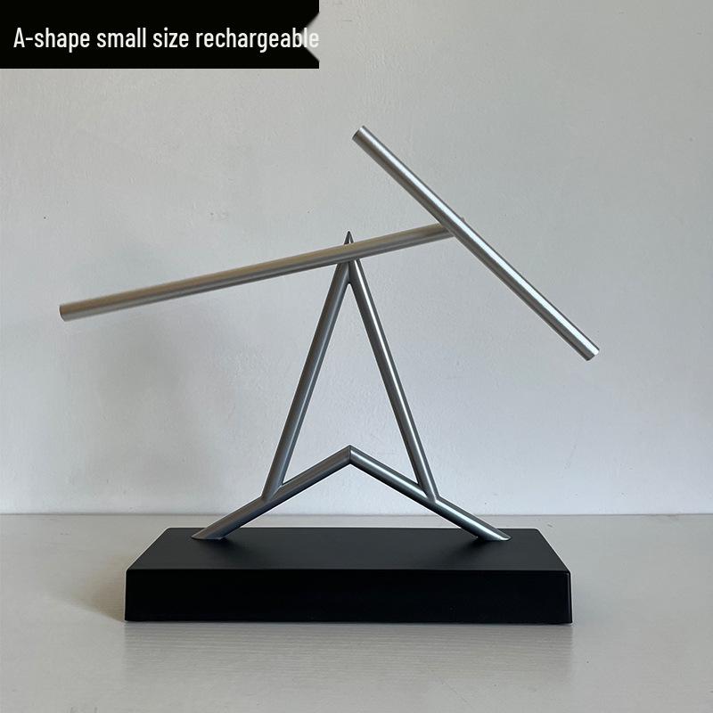 Newton's Cradle Rechargeable Iron Man Chaos Pendulum Perpetual Motion Machine Ornament for Creative Living Room Decor