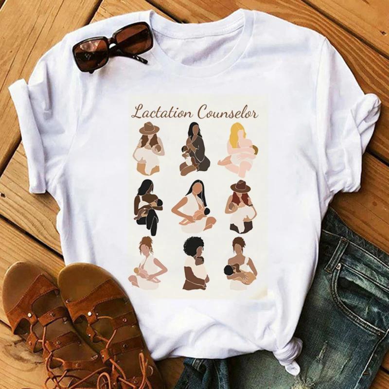 Mode Druck T-shirt Kawaii Melanin T Shirt Frauen Lustige Schwarz Afrikanische Lockige Haare Mädchen Graphic Tees Ästhetischen T-shirt Weibliche Unisex