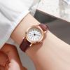 Damen Armbanduhr Braunes Armband Stilvoll Schlicht Klein Elegant Geschenk für Damen Uhren Uhren für Mädchen