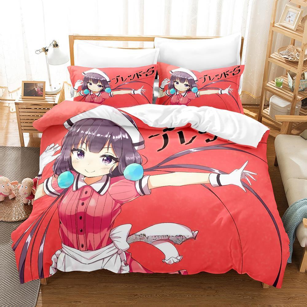 Kawaii Grils Blend S Bedding Set Single Twin Full Queen King Size Bed Set Adult Kid Bedroom Duvet Cover Sets Anime Bed Sheet Set