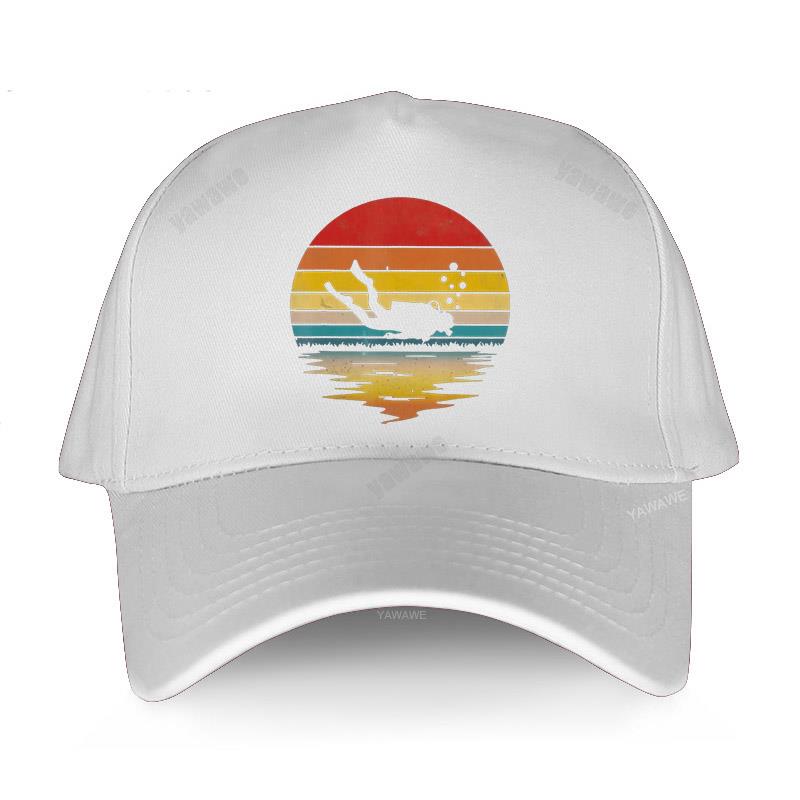 Baseball Cap for Men Hip Hop Harajuku Hats Retro Scuba Diving Cotton 80s Scuba Diver Teens Golf Hat Summer Breathable Caps