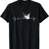 Drummer Gift Heartbeat Musical Instrument Drums T-Shirt