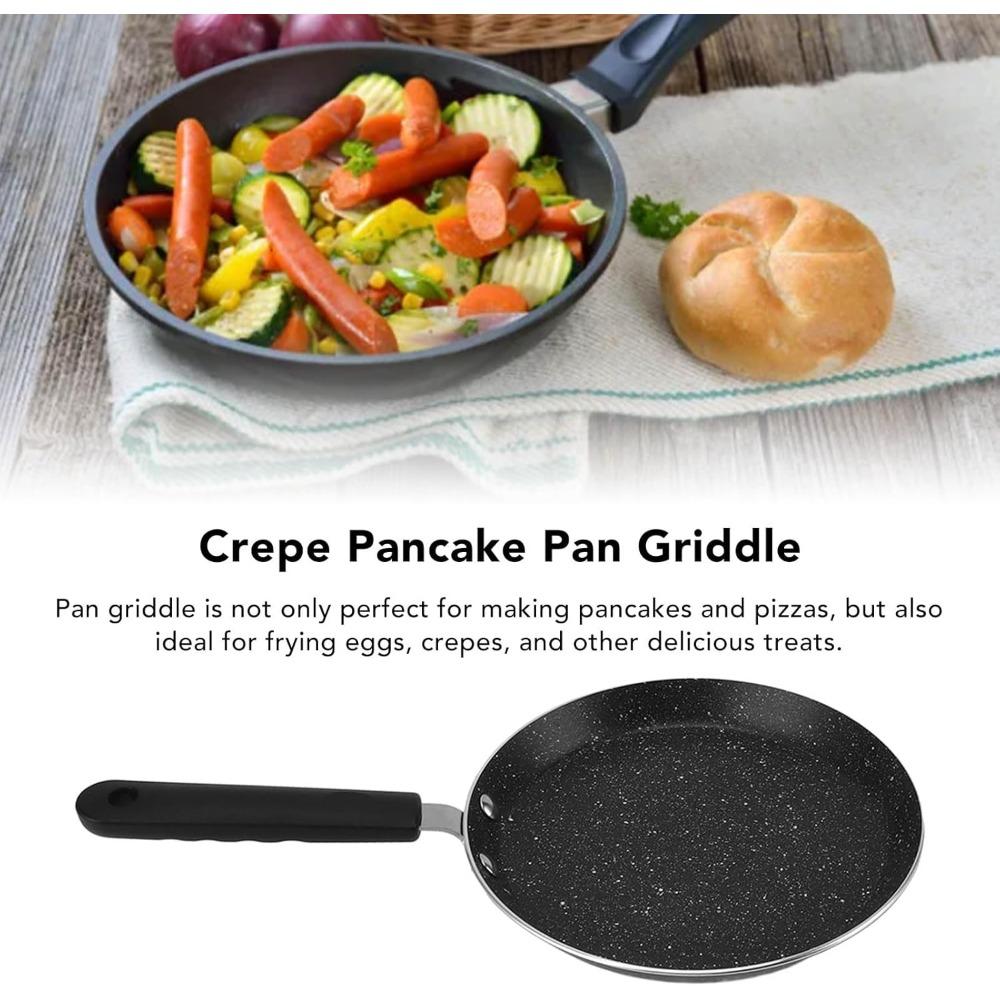 1Pcs Nonstick Crepe Pan Pancake Frying Pan Omeltte Pizza Skillet Portable Wok for Home Camping Breakfast Kitchen Cooking Tools