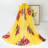 Damen Frühlings Chiffon Langer Chiffon Schal Vielseitiger Sommer Sonnenschutz Schal Stola