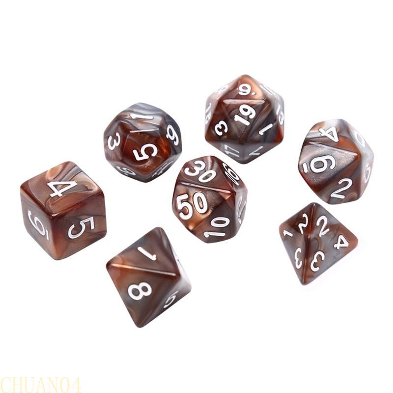 A1A2 49 Pcs Resin Assorted Polyhedral Dices with for DND RPG Game D4 D6 D8 D10 D% D12 D20