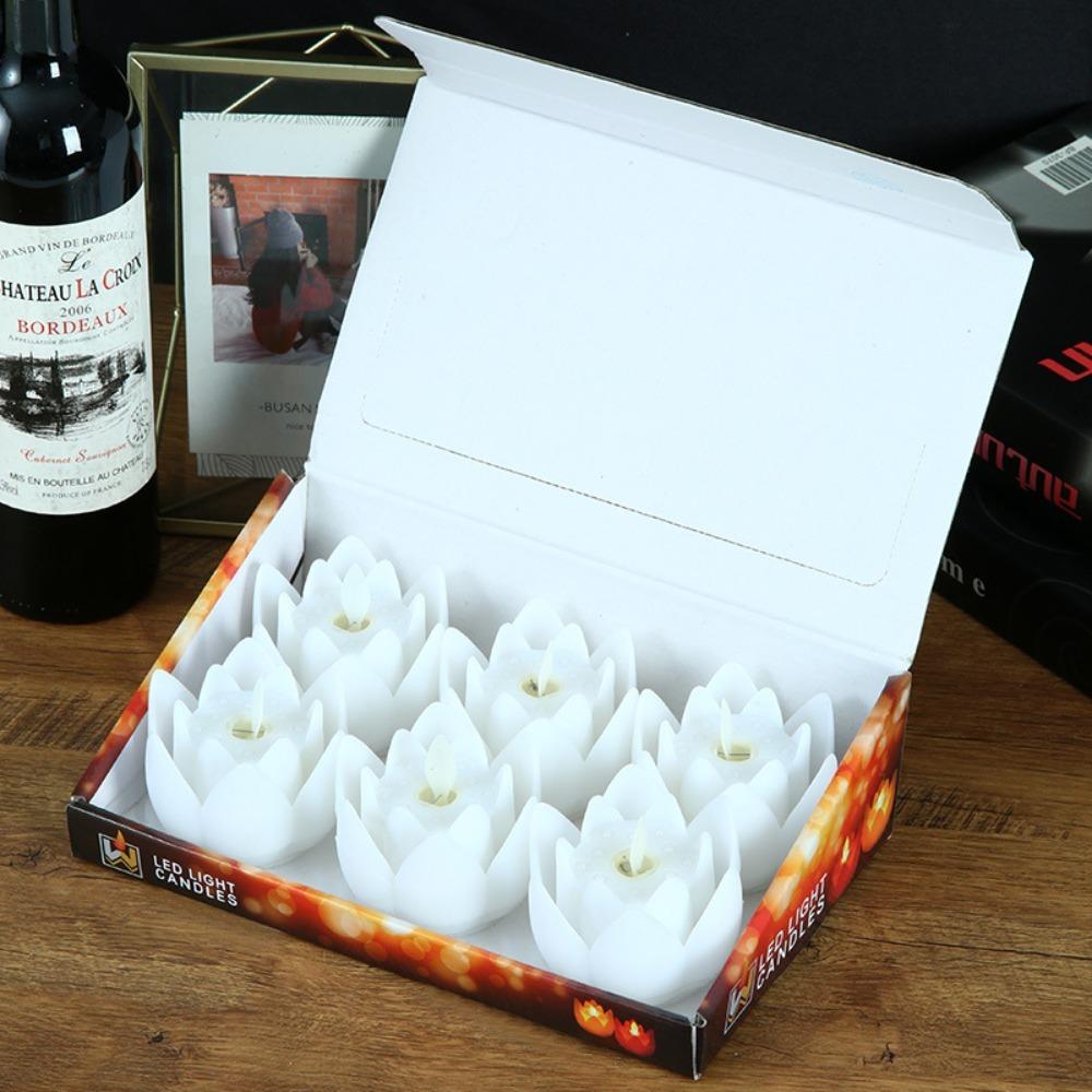 Festival Decoration Led Electronic Lamp Lotus Candle Lamp Buddhist Hall Lanterns Wishing Lamp