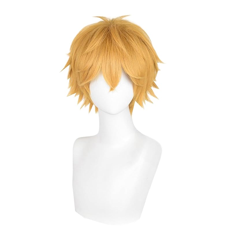 

[Laubao Shopping] cosplay wig Akihiko Urui Nirei Akihiko wig wig blonde short hair heat resistant disguise wig costume accessories party festival