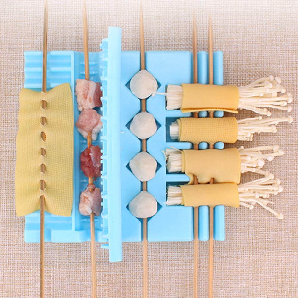 Multifunction BBQ Barbecue Meat Skewer Device Machine Household Grilling Skewer Mold For Outdoor BBQ