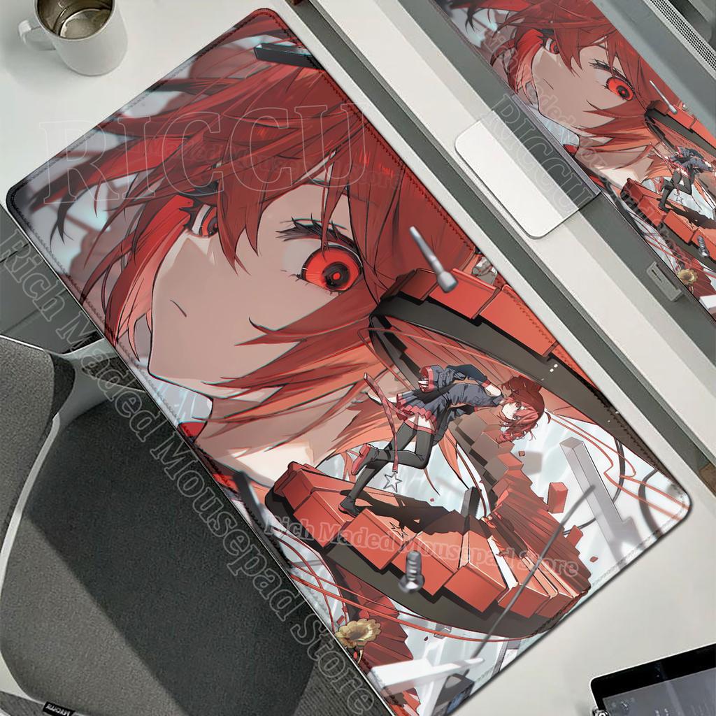 Anime Girl Gaming Mouse Pad K-Kasane Teto Large Mousepad LockEdge Computer Keyboard Tablepad XXL Desk Mat E-Sports Gaming Pads