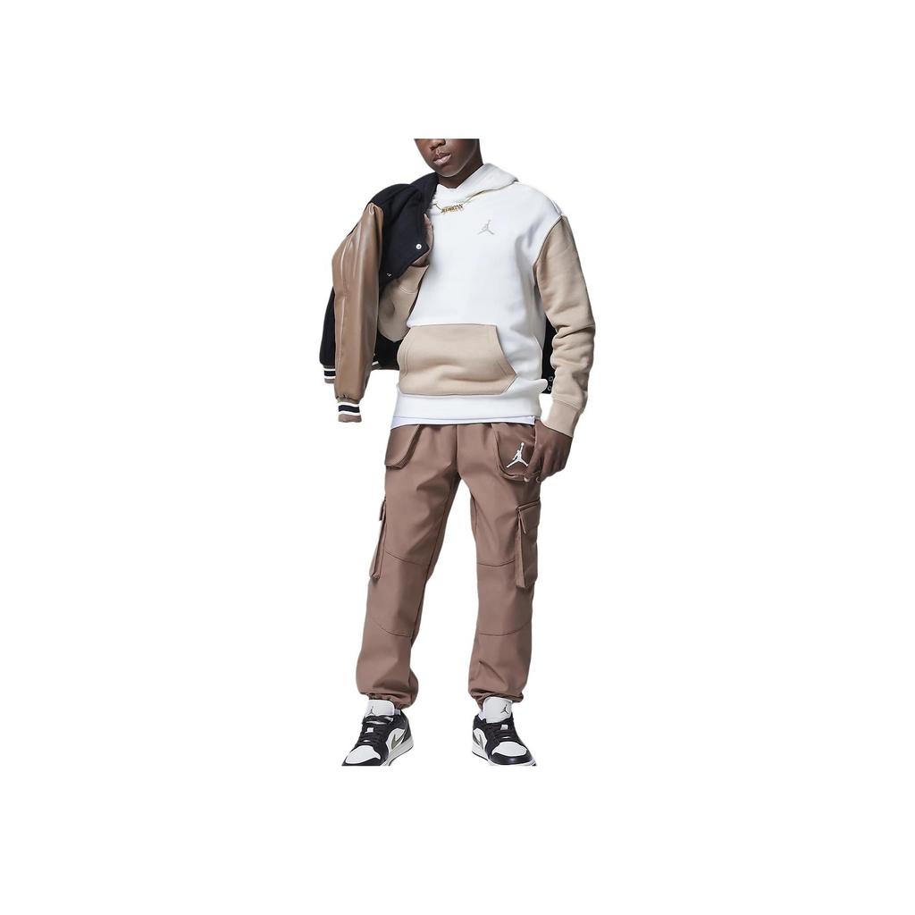 Jordan Mj Brooklyn Logo Color Block Fleece Hoodie Kids hoodies Sail HQ7083-133