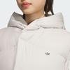 Adidas Originals Three Stripes Series Warm Comfortable Casual Solid Color Long Sleeve Down Jacket Women Outerwear White JD3785