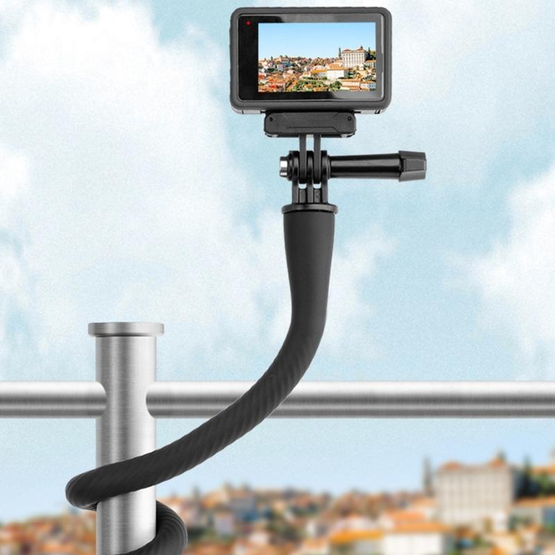 Gooseneck Flexible Camera Clamp Arm Bracket Holder Mount Adapter for Desktop Clip Bracket w/1/4 Connector