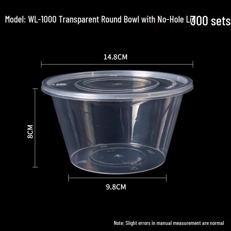 Disposable Round Takeaway Food Container with Lid