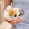 Peluches Chat Noir Porte-clés Peluche Dessin Animé Chat Gris Poupées Peluche Cadeaux Bébé