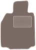Beige bestuurdersmat voor: Porsche 911 (type 997) cabro, coupé, targa (2002-2012)